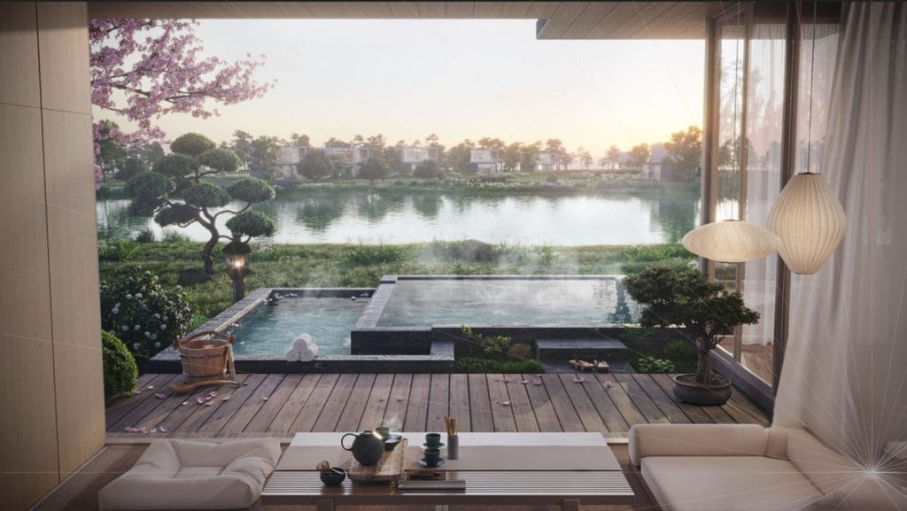 Alluvia City: Không gian sống xanh cách Hà Nội 20 phút 3 Phân khu khoáng nóng tại Alluvia City Văn Giang