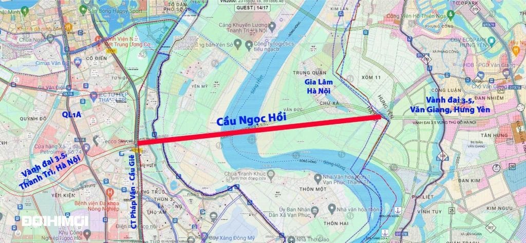 Cầu Ngọc Hồi - Tuyến Giao Thông Quan Trọng Tại Alluvia City 3 Quy hoạch cầu Ngọc Hồi nối Hà Nội với Hưng Yên