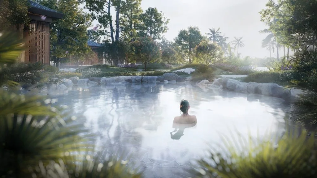 Trung tâm khoáng nóng: Thư giãn tuyệt đối tại bể khoáng nóng tự nhiên – nơi sức khỏe và thiên nhiên giao thoa.