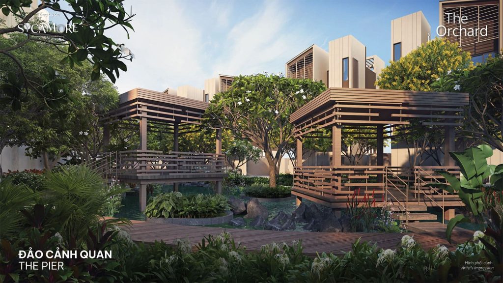 The Fullton Vinhomes Ocean Park 3 - Chủ đầu tư Capitaland 4 Đảo cảnh quan tại The Fullton
