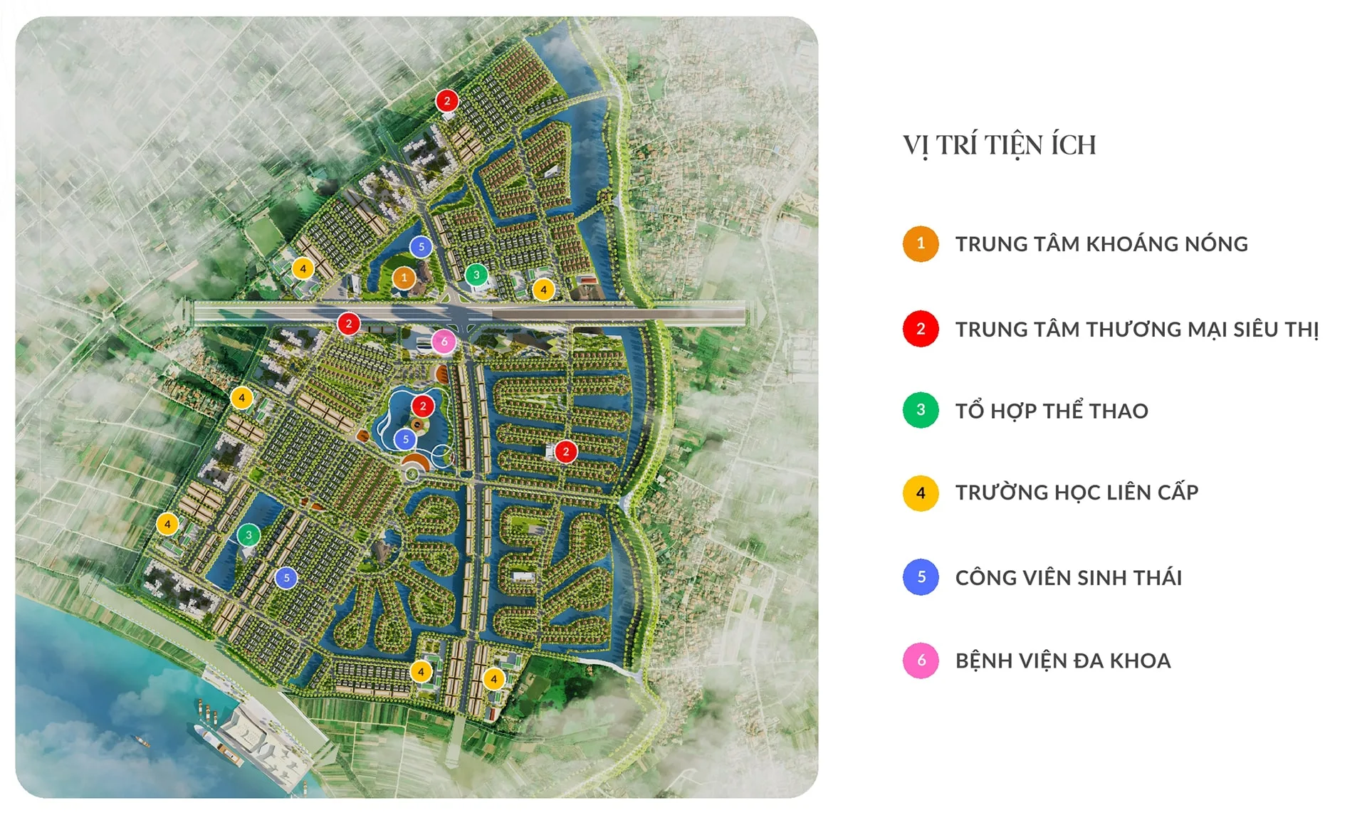 Bản đồ vị trí các tiện ích trọng điểm tại Alluvia City đáp ứng toàn diện nhu cầu sống, học tập, chăm sóc sức khỏe và giải trí của cư dân. Bản đồ vị trí các tiện ích trọng điểm tại Alluvia City đáp ứng toàn diện nhu cầu sống, học tập, chăm sóc sức khỏe và giải trí của cư dân.