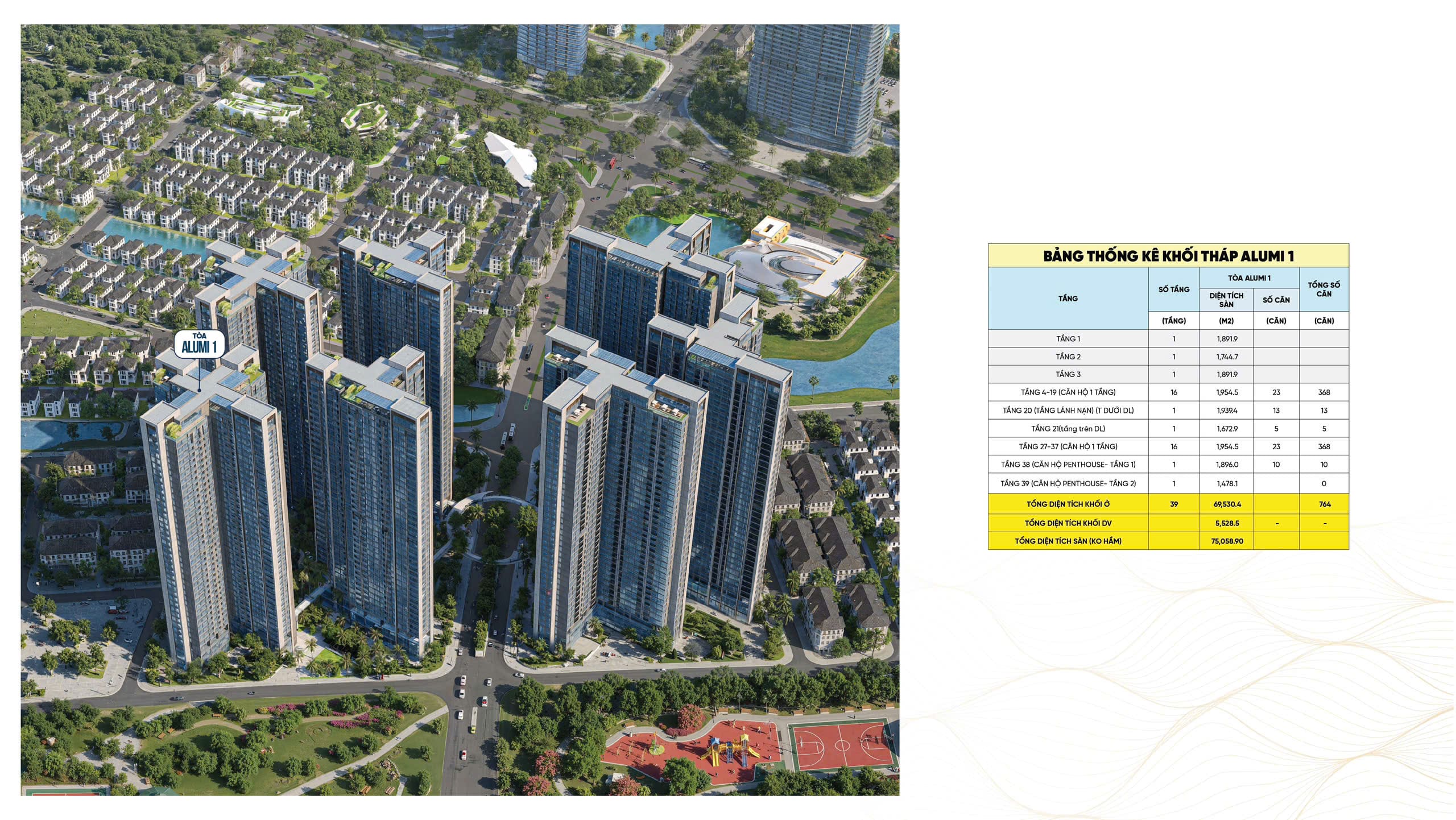 Cấu trúc tháp Alumi 1 tại Alluvia City