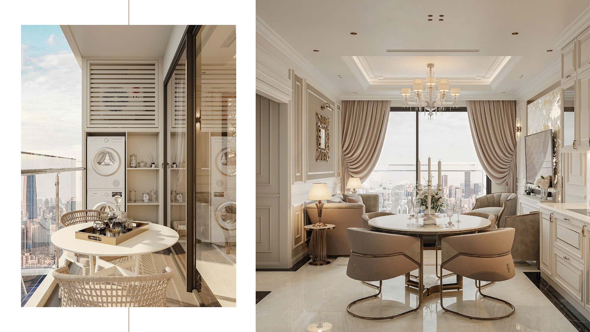 Ban công căn hộ khoáng nóng tại Alumi