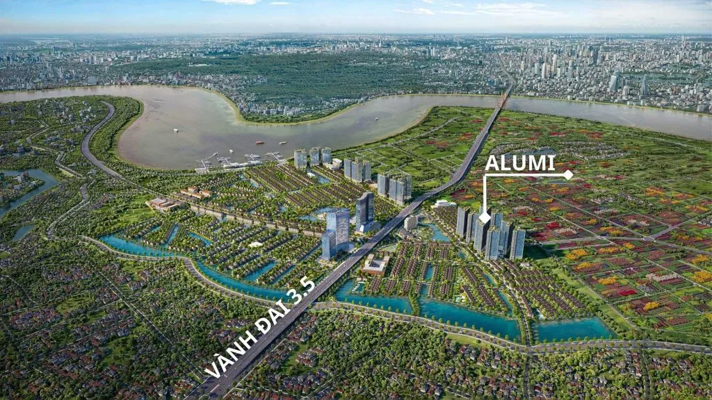 Vị trí chung cư khoáng nóng Alumi tại đại đô thị Alluvia City