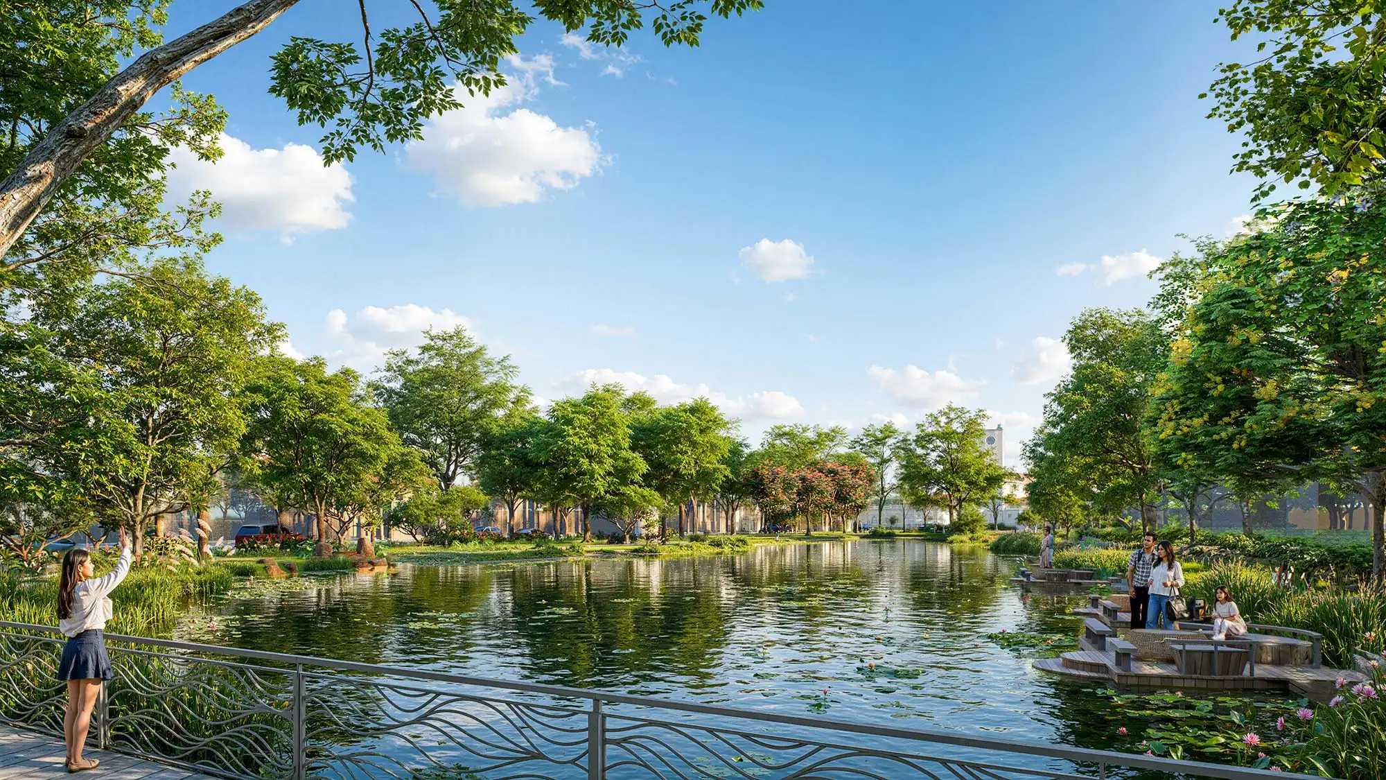 Không gian xanh và mặt nước tại Alluvia City được quy hoạch hài hòa và bài bản. Không gian xanh và mặt nước tại Alluvia City được quy hoạch hài hòa và bài bản.