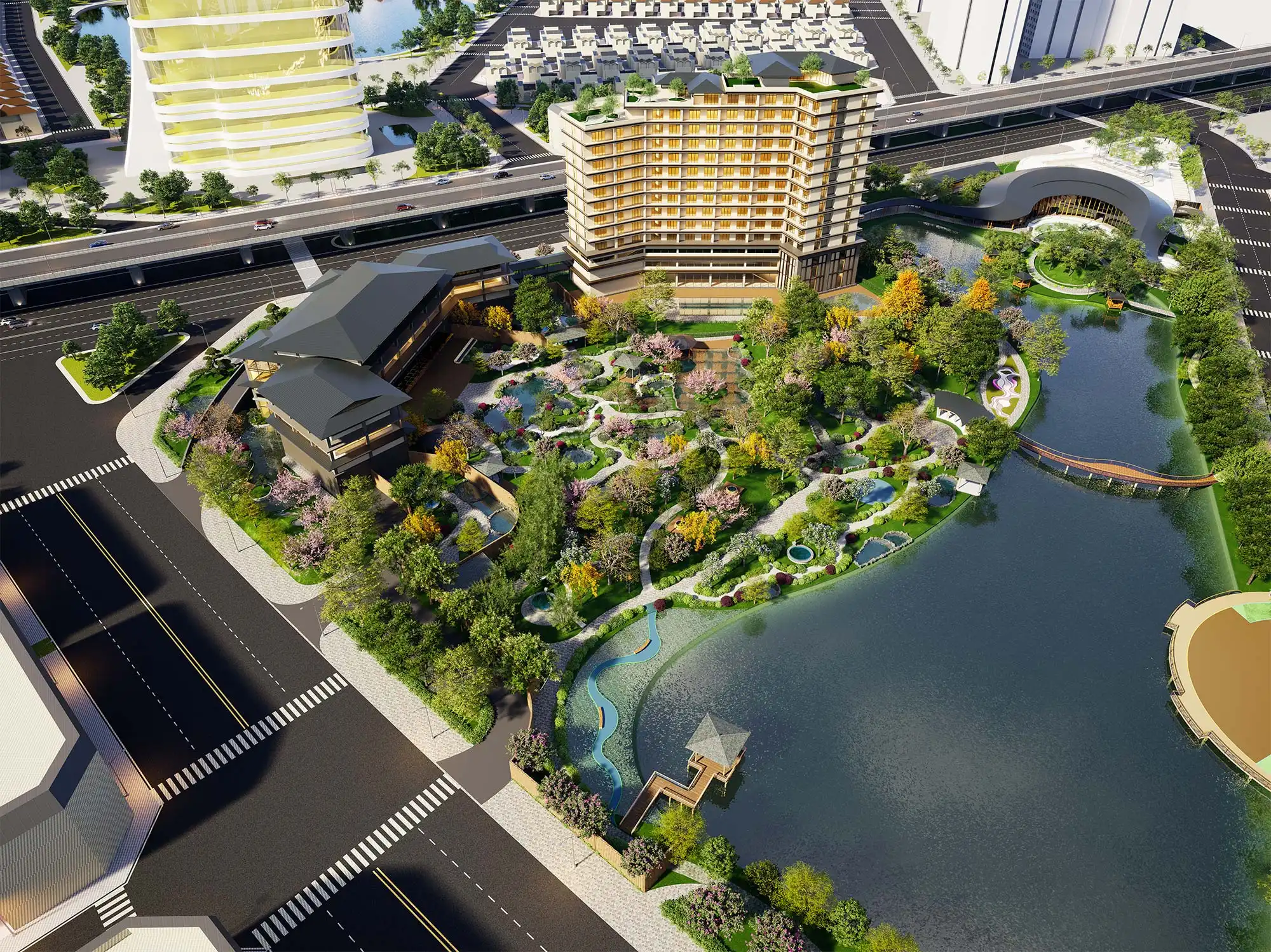 Onsen Center tại Alluvia City mang cảm hứng nghỉ dưỡng chuẩn Nhật giữa không gian sinh thái ven sông. Onsen Center tại Alluvia City mang cảm hứng nghỉ dưỡng chuẩn Nhật giữa không gian sinh thái ven sông.