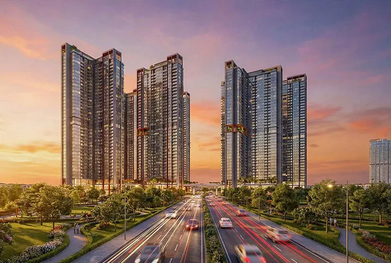 Tòa tháp căn hộ cao cấp với thiết kế xanh độc đáo, hướng trọn vượng khí. Phối cảnh tòa chung cư Alumi Premium