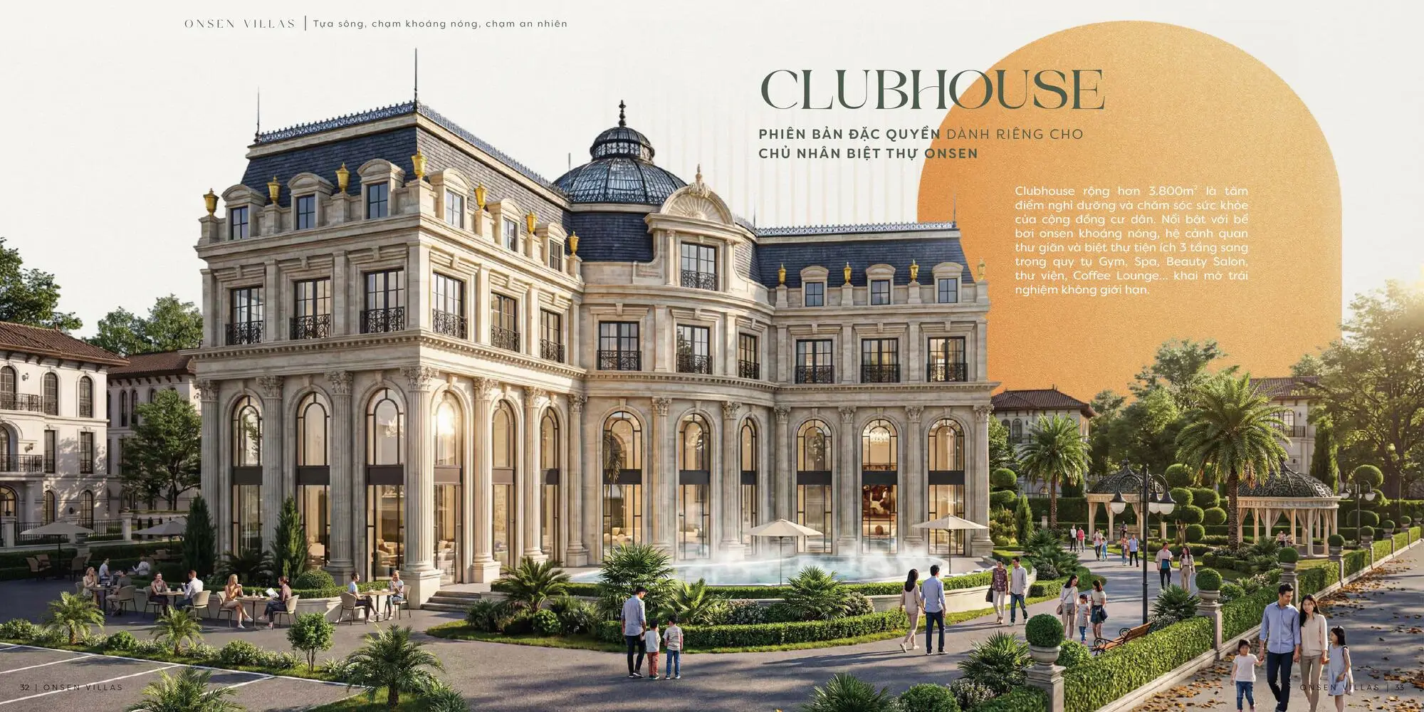 Clubhouse Onsen Villas tại Alluvia City là tiện ích đặc quyền dành riêng cho chủ nhân biệt thự Onsen, quy mô hơn 3.800 m² với không gian khoáng nóng, spa, gym, lounge và cảnh quan nghỉ dưỡng sang trọng bên sông Hồng